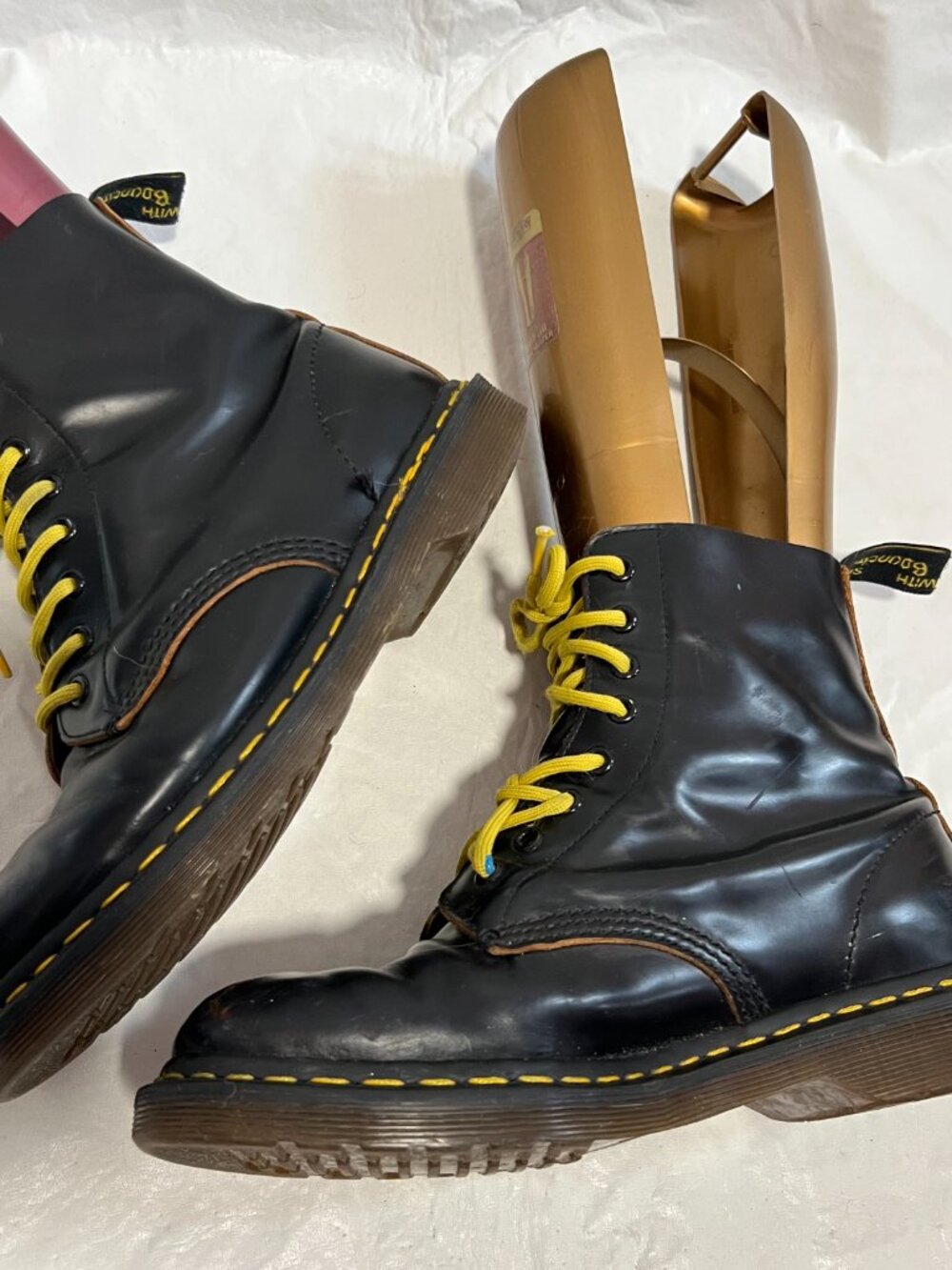 Dr Martens boots 1460 Quilon Leather black leather UK 8 US womens 10 docs - Picture 6 of 15